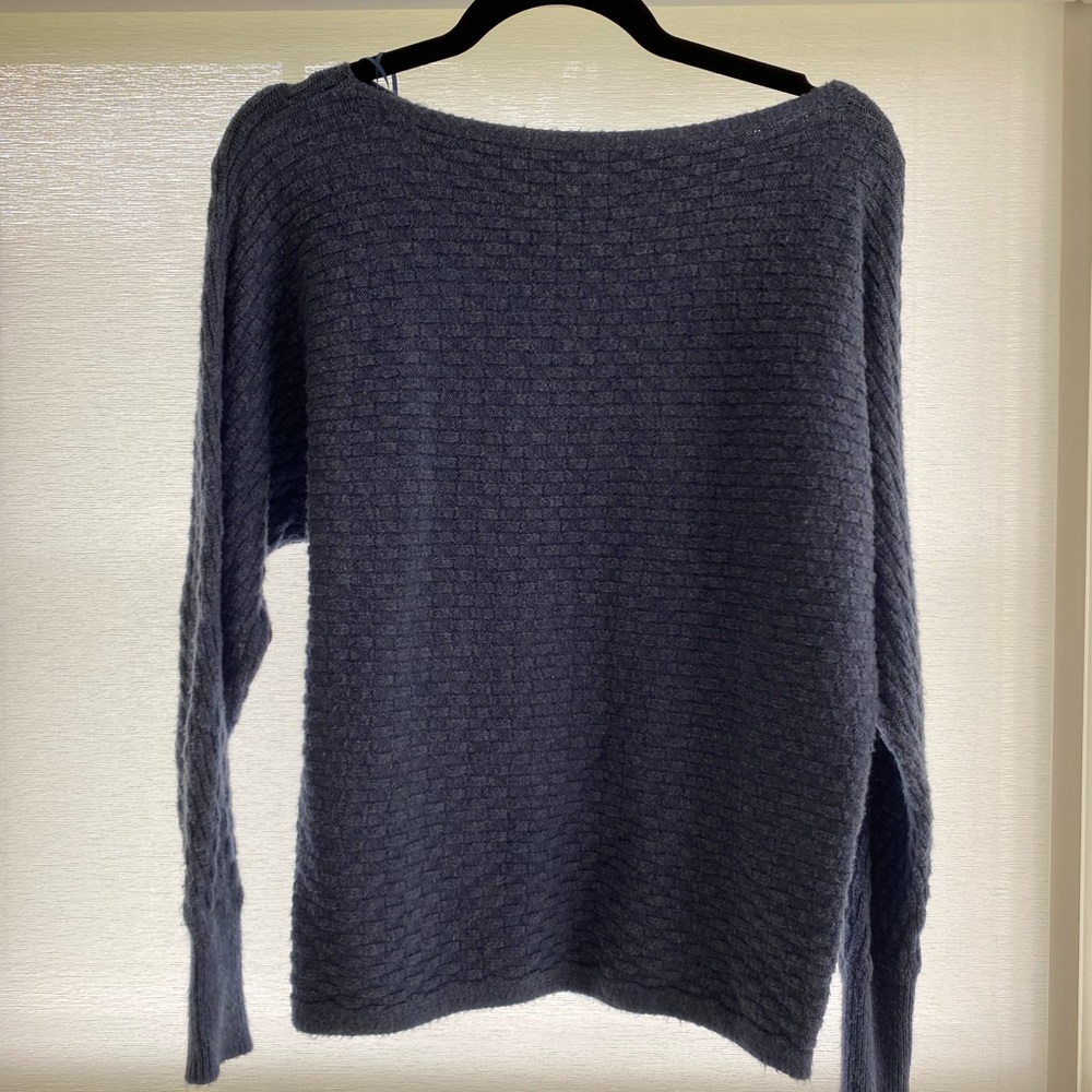 Periwinkle Textured Boatneck Pullover Sweater